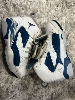 Jordan Kids' Sneakers in White and Navy Blue